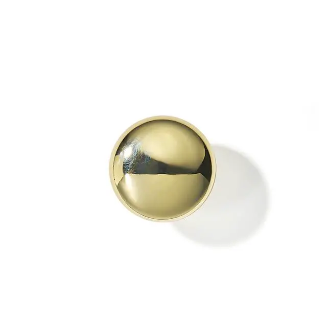 Alt view image 3 of 7 - 10 Pack 1-1/4 inch(32mm) Polished Brass Cabinet Knobs Dresser Knobs Round Drawer Knobs Kitchen Cabinet Hardware Zinc Knobs for Dresser Drawers