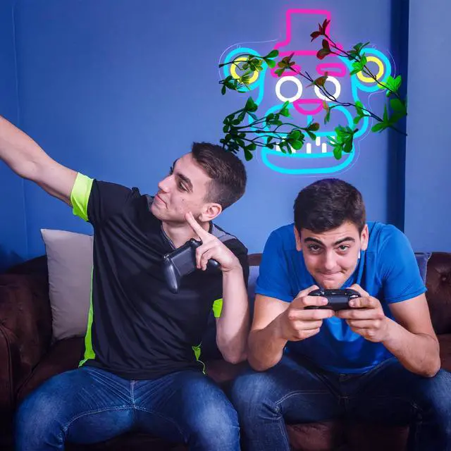 Alt view image 5 of 6 - Fnaf Frendy Neon Sign for Wall DecorFive Nights LED Neon Lights for GameroomBirthdayChristmas Gifts for kids