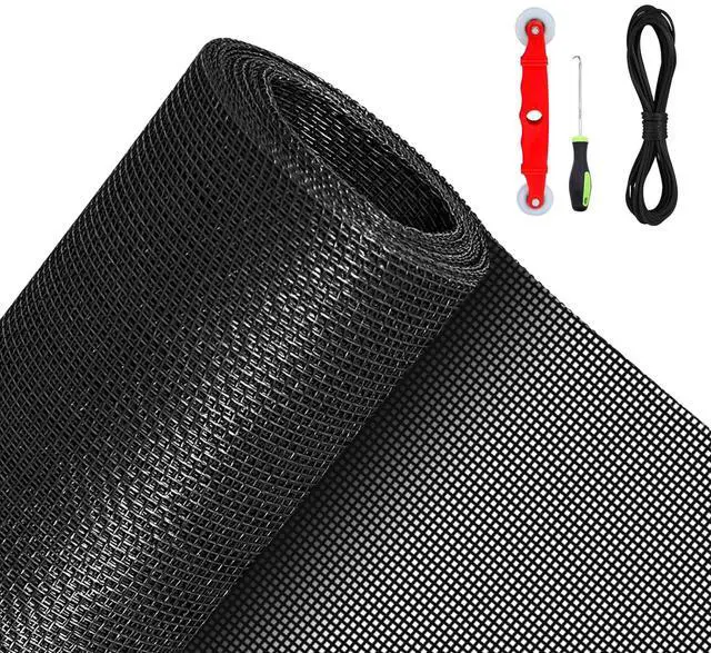 Main image of Pet Proof Window Screen Replacement Kit, 39"x118" Durable High Hardness Screen Mesh Replacement Window Screens Repair Kit for Sliding Screen Door,Patio and Windows.(Folded Package with Tool Kit)