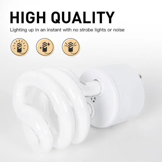 Alt view image 5 of 7 - 13Watt T2 Spiral CFL GU24 2 Prong Light Bulb Base 2700K 900lm 120v 60Hz Light Bulb- Mini Twist Lock Spiral -Self Ballasted Compact Fluorescent Soft White Pack of 3