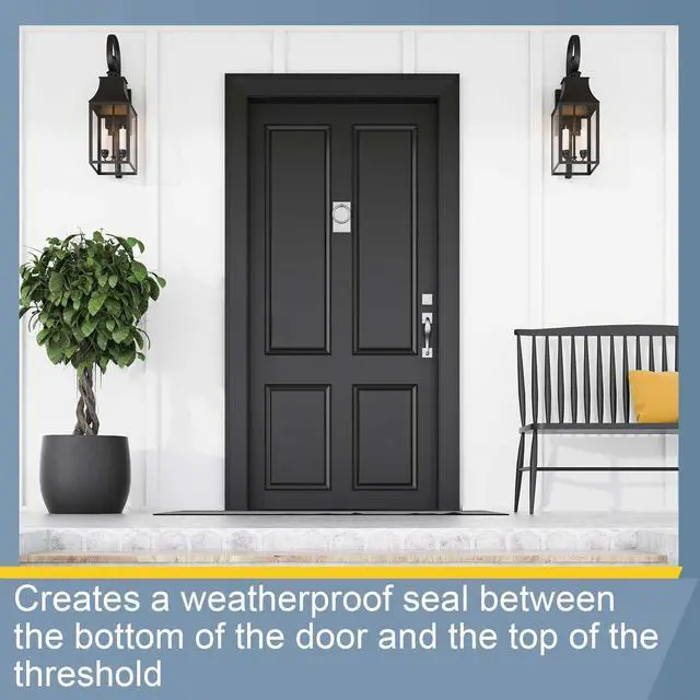 Alt view image 6 of 6 - 2 Pcs 36" Double Bubble Kerf Door Sweep 1-3/4" Wide Vinyl Weatherstrip Seal for Exterior Doors, Energy Efficient Draft Stopper, Easy Slide in Installation, Blocks Dust/insects/noise (Black)