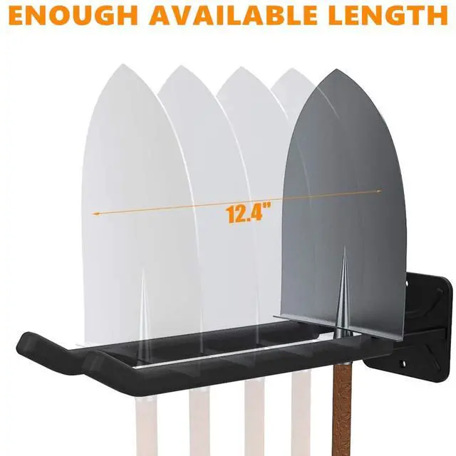 Alt view image 2 of 7 - Garage Hooks Heavy Duty Tool Organizer, Wall Mount Hanger Rack Garage Storage Utility Hooks for Car Tires, Ladders, Chairs, Strollers, Power Tools, Garden Tools (2 Pack, 12.4" Hook)