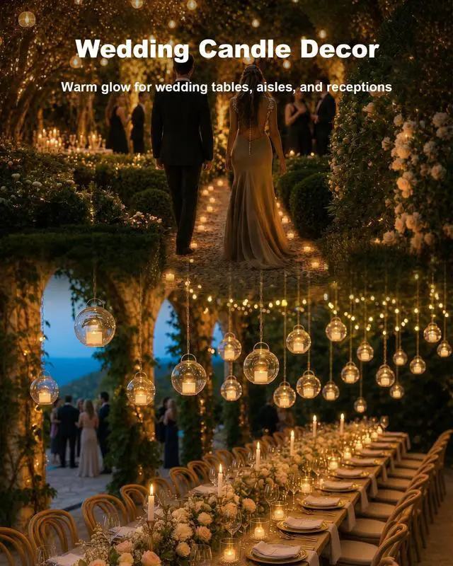 Alt view image 5 of 7 - 12-Pack Remote Flameless LED Battery Tea Light Candles, 400+Hrs | 2/4/6/8H Timer Flickering Tealight Votives for Halloween Pumpkins, Christmas Decor, Weddings and Home Ambiance