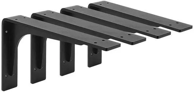 Main image of 10"x 6"Shelf Bracket,L Shelf Brackets,max Load 300lbs, Premium Alloy Metal Heavy Duty Shelf Bracket, high Strength Mounting Hardware Included, countertop Support,Corner Brace,Pack of 4