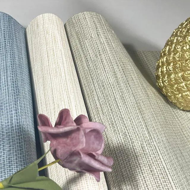 Alt view image 6 of 7 - Grasscloth Wallpaper Peel and Stick Cream Grassweave Peel & Stick Wallpaper Textured Wallpaper Contact Paper 17.3"x118"