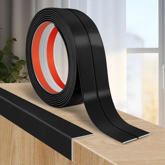 Main image of Wall Corner Protector Peel and Stick Corner Trim Molding | Flexible Wall Corner Protectors Guards Self Adhesive Moulding Trim for Corner Edge, Black, 1.6 In x 10 Ft