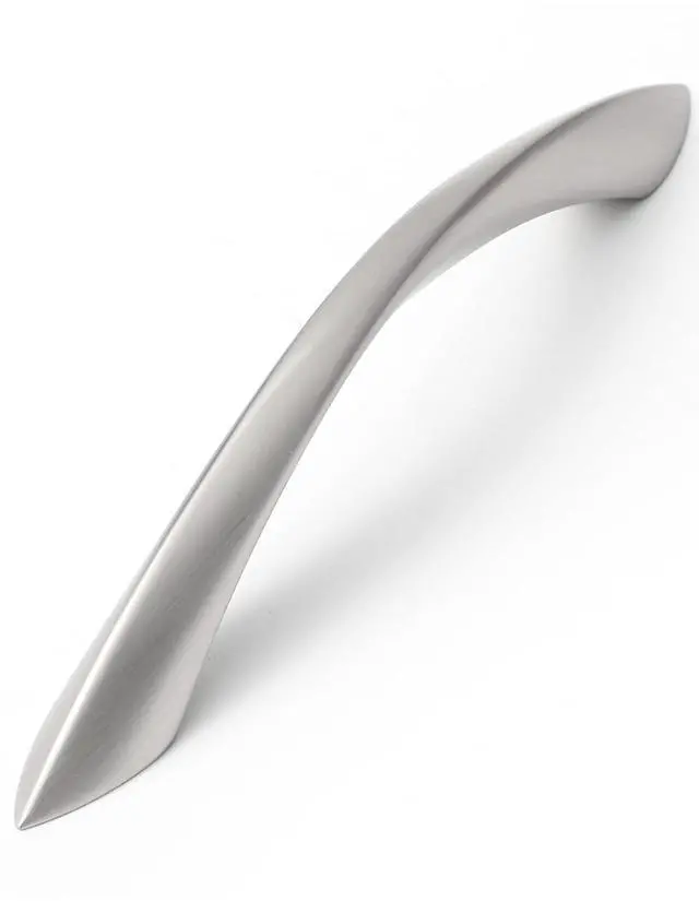 Main image of 10 Pack Brushed Nickel Cabinet Pulls 5 Inch Arch Twisted Silver Handles Drawer Kitchen Cupboard Bathroom Dresser Cabinet Hardware Zinc Alloy