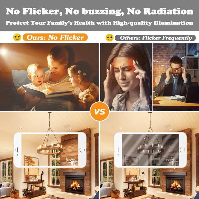 Alt view image 5 of 7 - E12 Edison LED Light Bulbs 40 Watt Equivalent Candelabra, Dimmable 2700K Warm White T6 Clear LED Bulbs 4W 400lm Vintage T25 for Chandelier Ceiling Fan, Tubular Small Filament Bulbs, 6 Packs