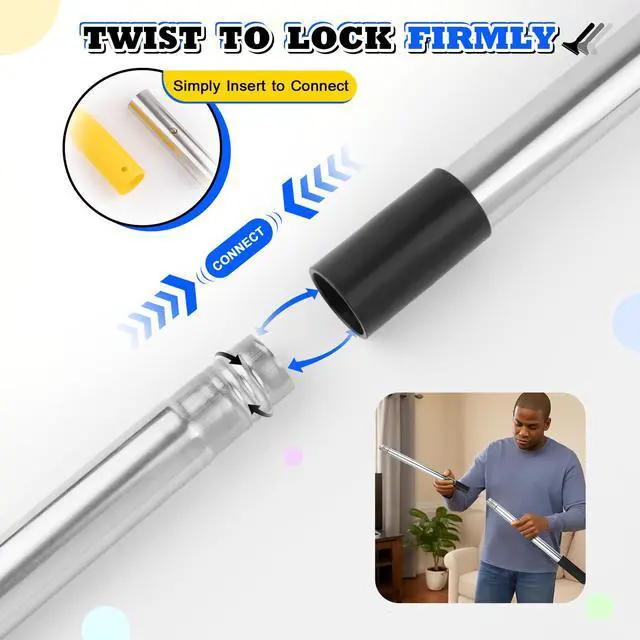 Alt view image 4 of 6 - Scraper Tool 5.4 ft (65 in), Adjustable Floor Scraper | Heavy-duty paint scraper with 4-Inch Razor Blade, long-handle razor scraper for cleaning windows, glass, shower, gum, tile