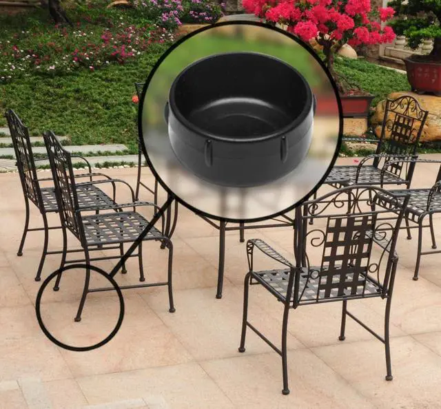 Alt view image 5 of 7 - Gorilla Outdoor 1-1/2 Inch Patio Chair Leg Caps for Wrought Iron Furniture (24 Pack) Floor Protecting Replacement Feet Glides for Metal Tables and Chairs, Nylon Sliders
