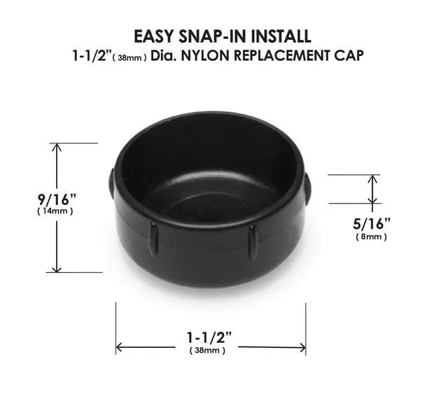 Alt view image 7 of 7 - Gorilla Outdoor 1-1/2 Inch Patio Chair Leg Caps for Wrought Iron Furniture (24 Pack) Floor Protecting Replacement Feet Glides for Metal Tables and Chairs, Nylon Sliders