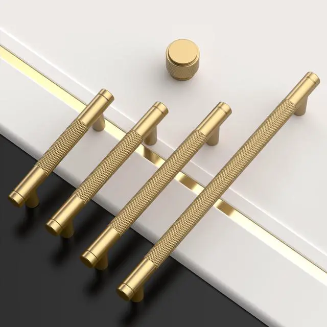 Alt view image 3 of 7 - 10 Pack Champagne Bronze Cabinet Pulls 5" | Center to Center Kitchen Cabinet Handles for Drawer Dresser, Cupboard and Wardrobe ZH0031
