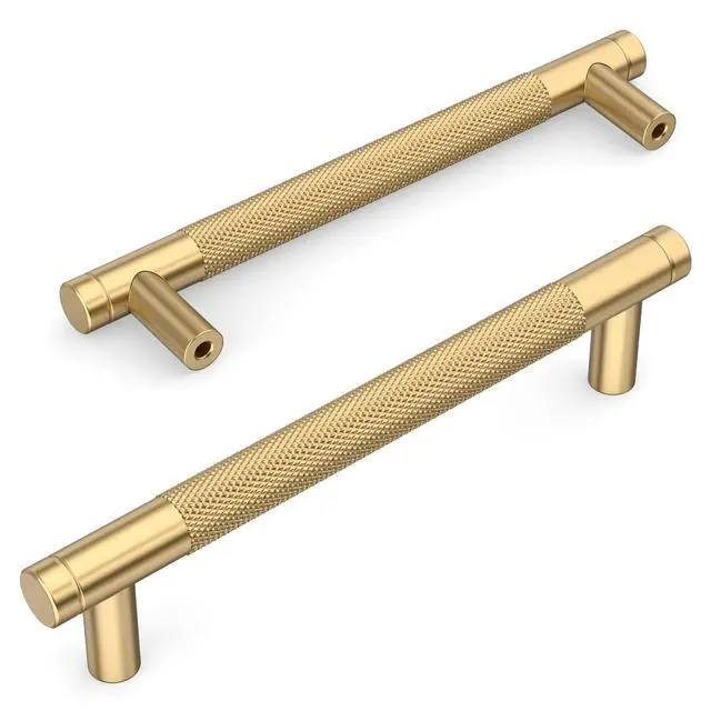 Alt view image 2 of 7 - 10 Pack Champagne Bronze Cabinet Pulls 5" | Center to Center Kitchen Cabinet Handles for Drawer Dresser, Cupboard and Wardrobe ZH0031
