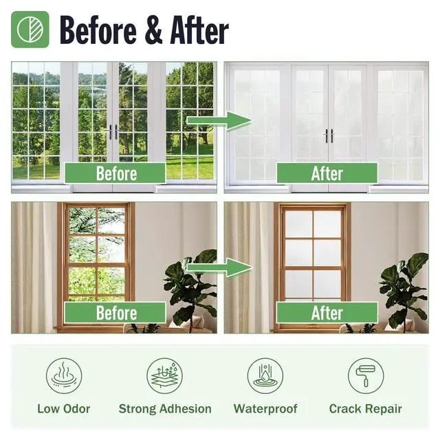 Alt view image 4 of 7 - Frosted Glass Paint for Window - Window Privacy Paint, Waterproof & UV Resistant, Frosted Glass Spray, for Bathroom, Kitchen, Room, Sliding Door, 16oz (with tools)