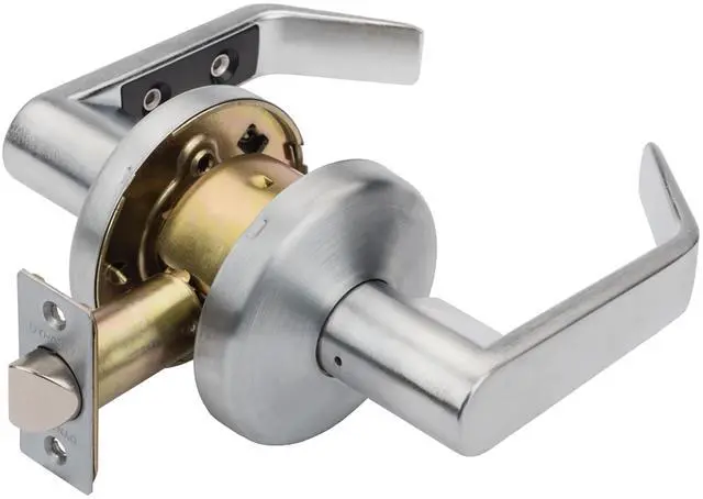 Main image of Passage Door Lever Lockset, ADA Compliant, Light Duty Non-Locking Handle for Hallway or Closet Use, Satin Chrome Finish, Model AUS-30-26D