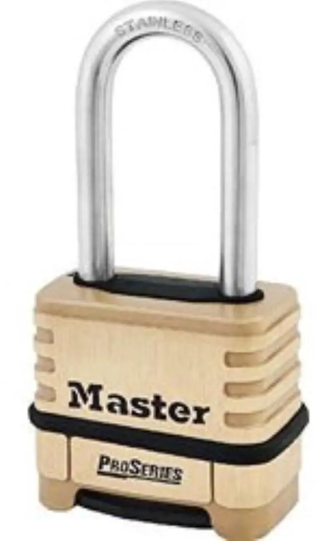 Main image of ProSeries Combination Padlock Commercial Grade Lock 1175LHSS | Heavy Duty Resettable Combination Padlock For Construction Sites, Gates, Tools, Storage, Fences, 2-1/4-inch Wide Brass Lock