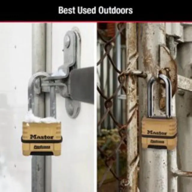 Alt view image 5 of 6 - ProSeries Combination Padlock Commercial Grade Lock 1175LHSS | Heavy Duty Resettable Combination Padlock For Construction Sites, Gates, Tools, Storage, Fences, 2-1/4-inch Wide Brass Lock