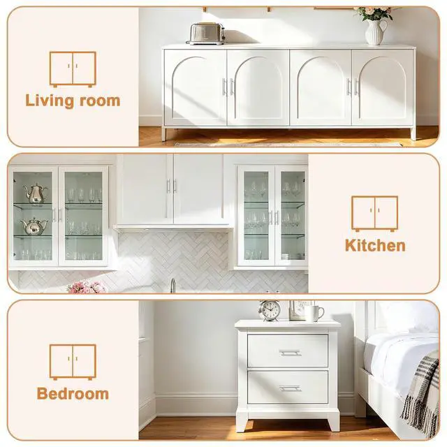 Alt view image 6 of 7 - 30 Pack Hole Centers (76mm) 3inch Brushed Nickel Cabinet Pulls Stainless Steel Drawer Handles Euro Style T Bar Dresser Pull Handle Length 127mm(5inch)