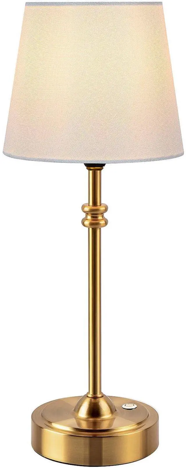 Main image of Cordless Lamp-Battery Operated Table lamp, 4000mAh Rechargeable, Stepless Dimmable, Small Touch Bedside Lamp with Fabric Shade, for Dining, Patio, Bathroom(Gold)