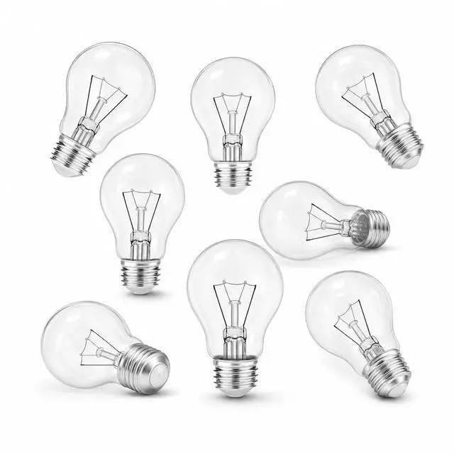 Main image of 60 Watt Incandescent Light Bulbs, A19 60 WATT Incandescent Bulb Shatter Resistant Rough Service Light Bulb Dimmable(8 Pcs)