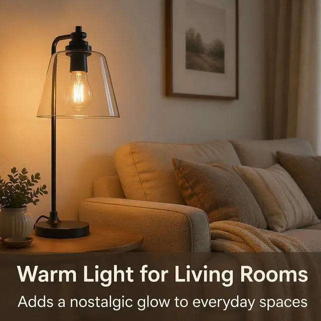 Alt view image 4 of 7 - 60 Watt Incandescent Light Bulbs, A19 60 WATT Incandescent Bulb Shatter Resistant Rough Service Light Bulb Dimmable(8 Pcs)