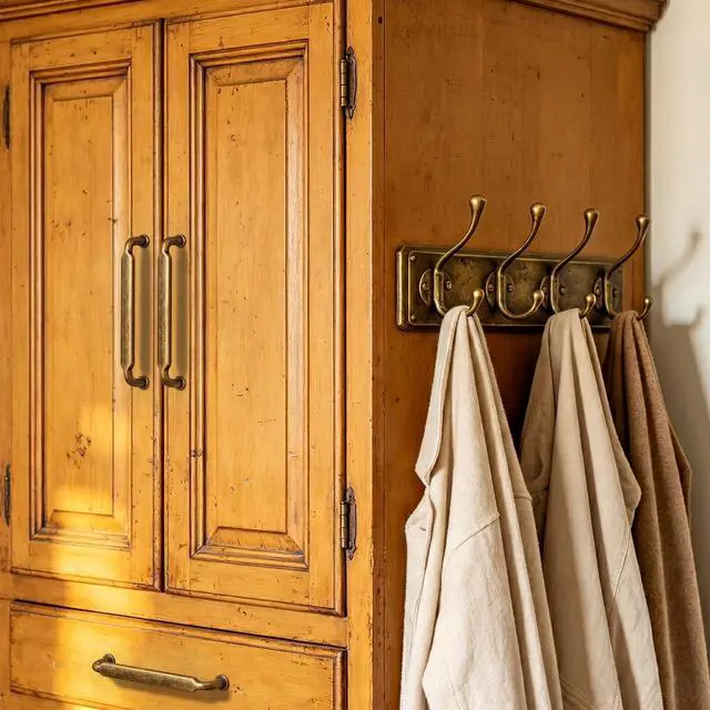 Alt view image 7 of 7 - 5 Inch Hole Center Antique Brass Zinc Alloy Cabinet Pulls Kitchen Cabinets Hardware, 6 Pack Vintage Brass Solid Cabinet Handles Drawer Pulls