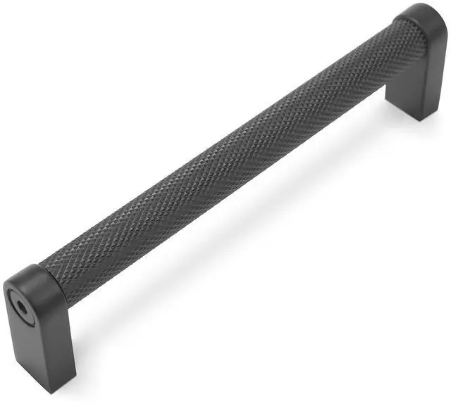 Main image of 10 Pack 5 Inch Matte Black Kitchen Cabinet Handles Knurled Cabinet Pulls Black Drawer Pulls Kitchen Hardware