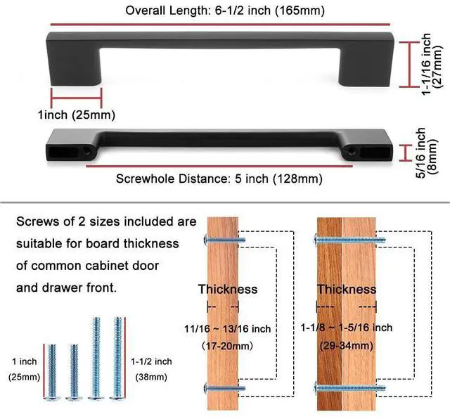 Alt view image 2 of 7 - 10 Pack 5 in Polished Chrome Cabinet Pulls, Drawer Handles P01 | Solid Metal, Sturdy, Comfortable, Wide Foot Hardware, Kitchen Cabinet Pulls, for Dresser Cupboard Bedroom Bathroom Vanity