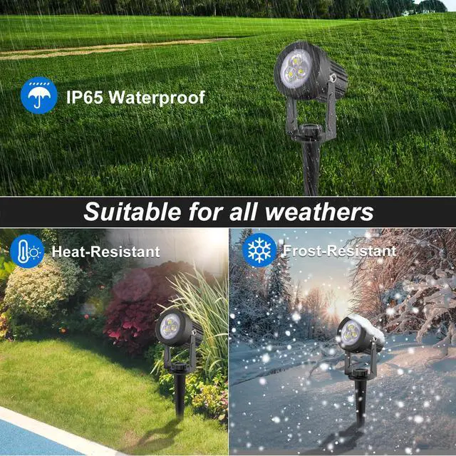 Alt view image 7 of 7 - Solar Spot Lights Outdoor, Solar Landscape Spotlights IP65 Waterproof 9.8ft Cable,Auto On/Off Outdoor Wall Lights for Garden Yard Driveway Porch Walkway Pool (6000K White)