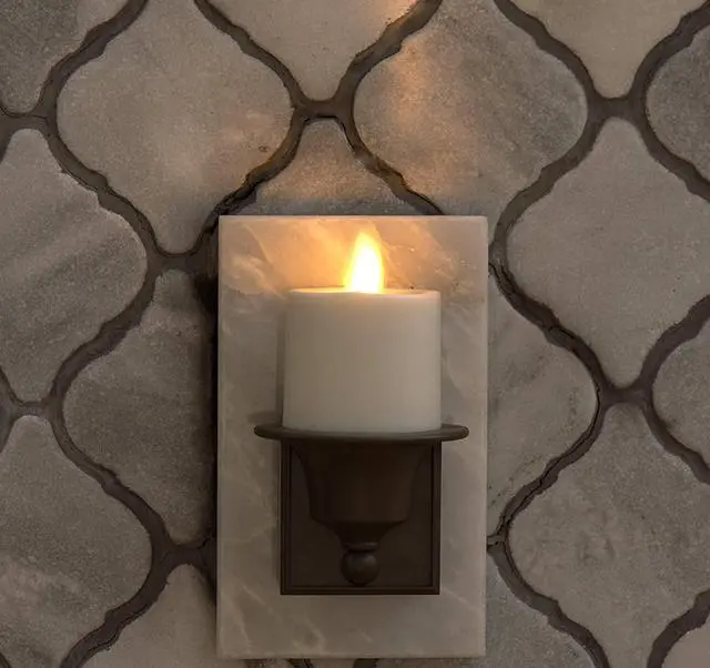Alt view image 7 of 7 - Flameless Candle Nightlight w/Dusk to Dawn Light Dark Auto Sensor, Bronze Wall Plug Indoor Night LED Light w/Real-Flame Effect Technology, Bathroom Bedroom Hallway, No Remote Needed