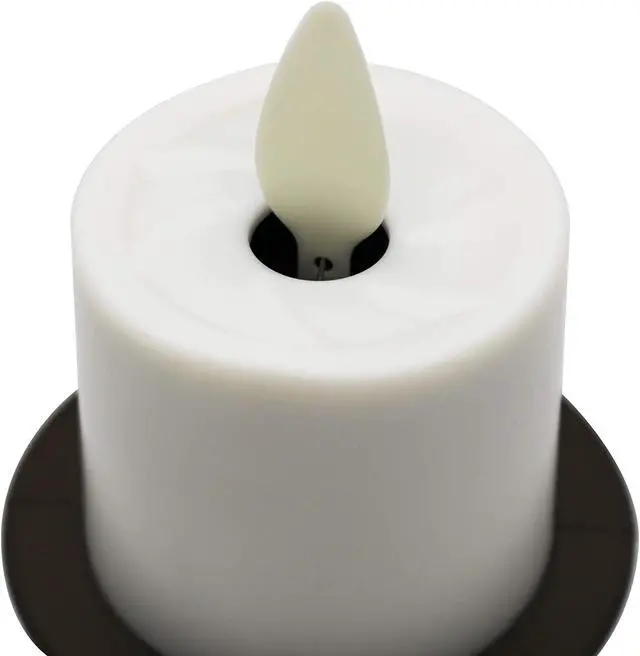 Alt view image 6 of 7 - Flameless Candle Nightlight w/Dusk to Dawn Light Dark Auto Sensor, Bronze Wall Plug Indoor Night LED Light w/Real-Flame Effect Technology, Bathroom Bedroom Hallway, No Remote Needed