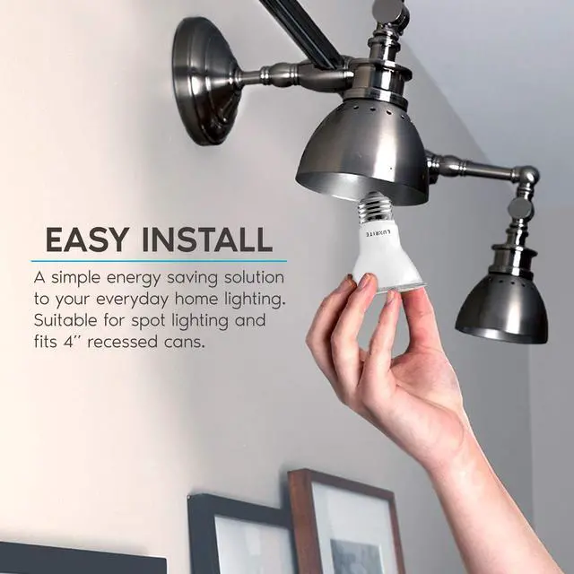 Alt view image 3 of 6 - 4 Pack PAR20 LED Bulbs, 50W Equivalent, 2700K Warm White, Dimmable LED Spotlight Bulb, Indoor Outdoor, 7W, 500 Lumens, Wet Rated, E26 Standard Base, UL Listed
