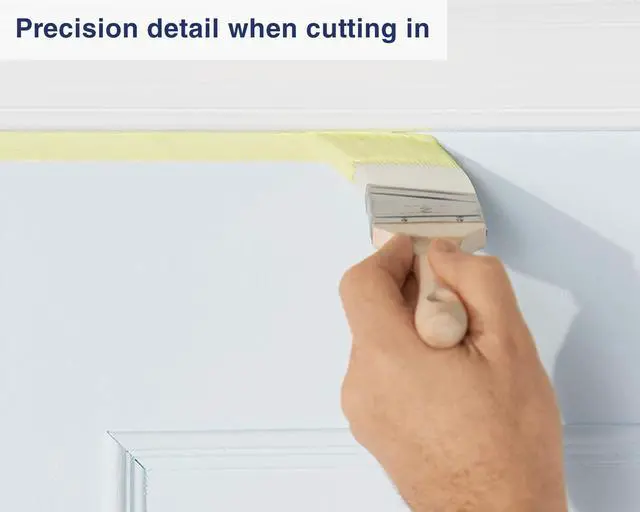 Alt view image 5 of 5 - Precision Detail Paint Brush, Pro Grade, Angled for Cutting in, Trim and Furniture, 2-inch