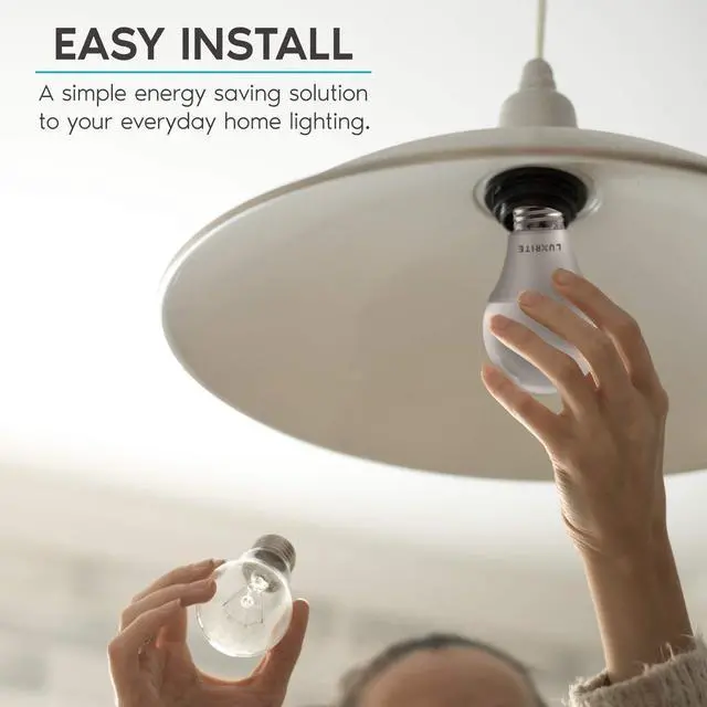 Alt view image 3 of 7 - A19 LED Bulb 75W Equivalent, 1100 Lumens, 2700K Warm White, Dimmable Standard LED Light Bulbs 11W, Enclosed Fixture Rated, Energy Star, E26 Medium Base - Indoor and Outdoor (4 Pack)