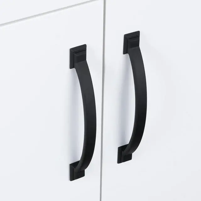 Alt view image 3 of 6 - 10 Pack 3 Inch Cabinet Pulls Matte Black Kitchen Cabinet Handles Zinc Alloy Drawer Pulls Solid Cabinet Hardware