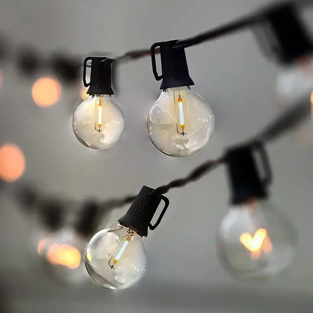 Main image of String Lights, LED 25 Light Bulbs 25Ft G40 Globe String Lights with Bulbs for Indoor/Outdoor Commercial Decor