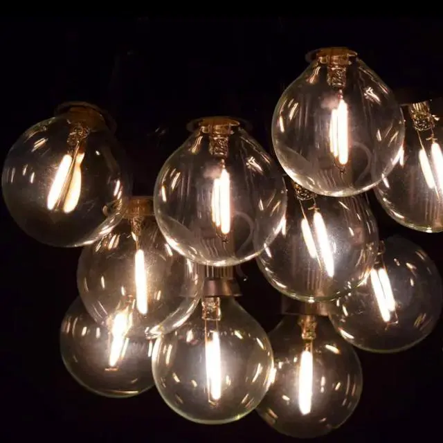 Alt view image 3 of 7 - String Lights, LED 25 Light Bulbs 25Ft G40 Globe String Lights with Bulbs for Indoor/Outdoor Commercial Decor