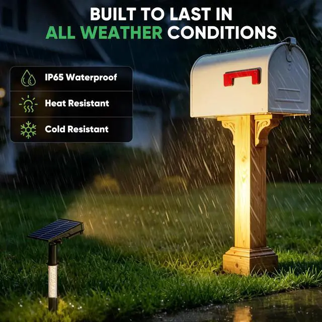 Alt view image 3 of 7 - Solar Lights Outdoor Waterproof IP65, 76 LED Solar Landscape Lights, 2-in-1 Spotlight & Ambient Glow, Solar Powered Spotlights for Palm Tree, Pathway, Yard, Flag Pole, Warm White-4 Pack