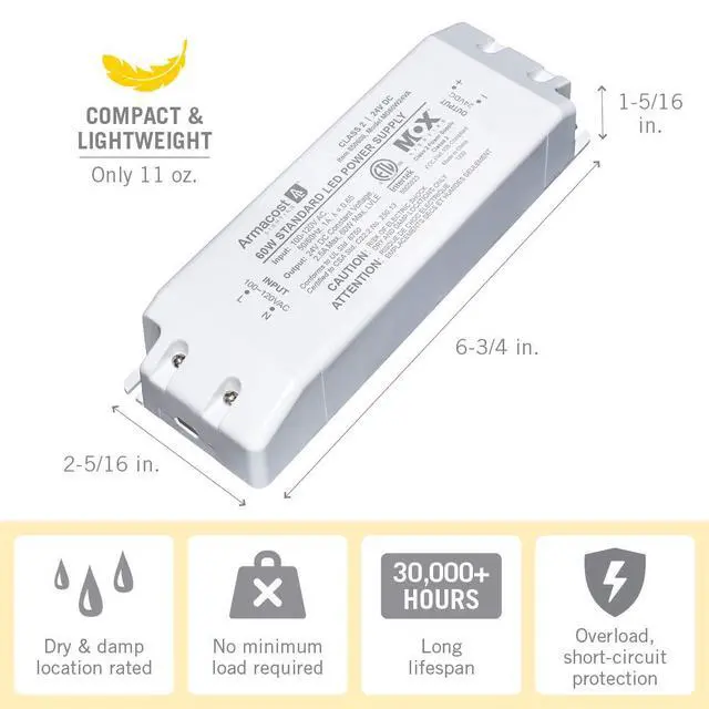 Alt view image 3 of 6 - 850600 24 Volt LED Power Supply, White