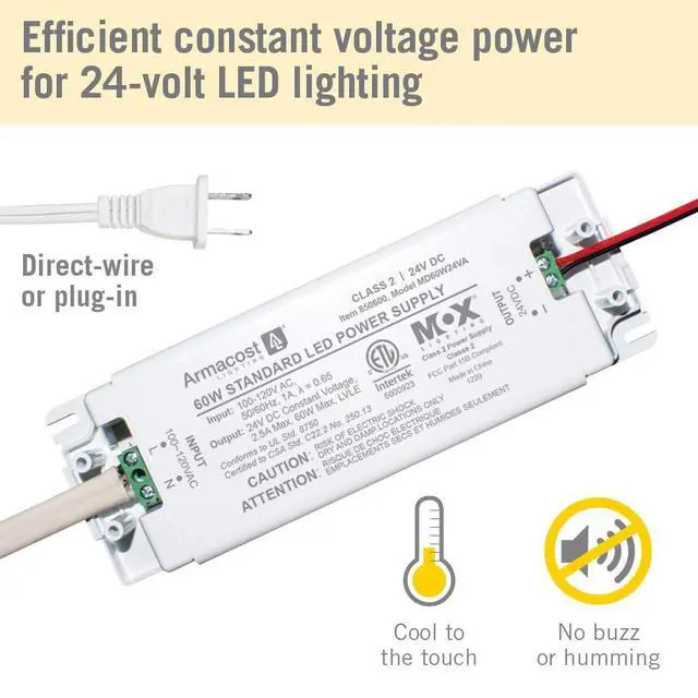 Alt view image 5 of 6 - 850600 24 Volt LED Power Supply, White