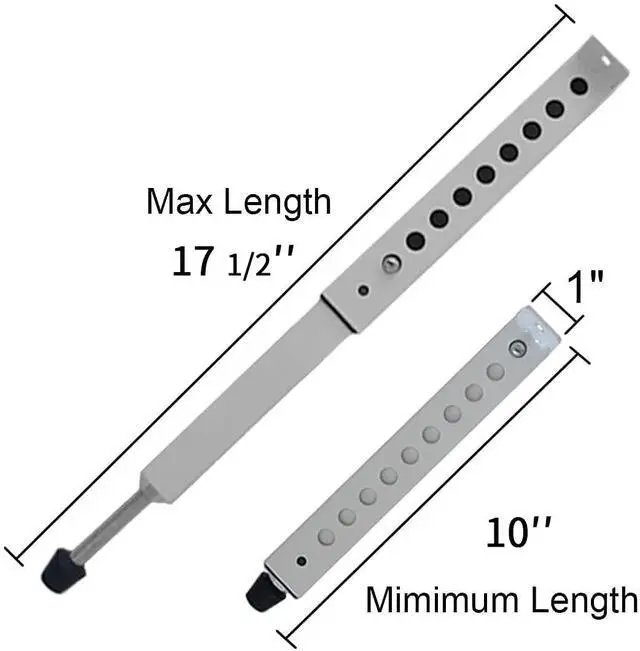 Alt view image 2 of 6 - AC Security Window Lock Bar, Window Security Bars - Sturdy Steel, Extends from 10" to 17 1/2" for Sliding Windows with AC Unit Installed