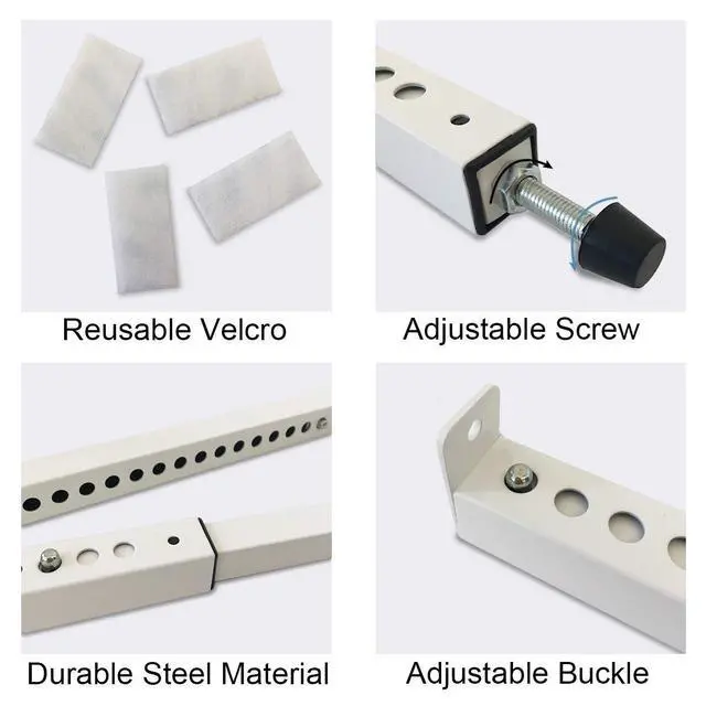 Alt view image 5 of 6 - AC Security Window Lock Bar, Window Security Bars - Sturdy Steel, Extends from 10" to 17 1/2" for Sliding Windows with AC Unit Installed