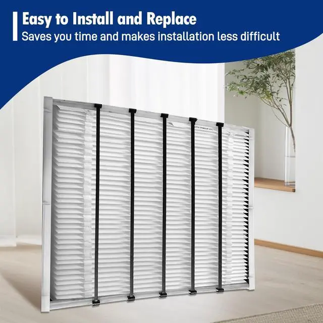 Alt view image 4 of 7 - 2-Pack 201 Replacement Furnace Filter Compatible with Aprilaire Space-Gard 2200,2250 Whole-House Air Purifier and X0445,MERV-10, 20x25x6 Air Filter
