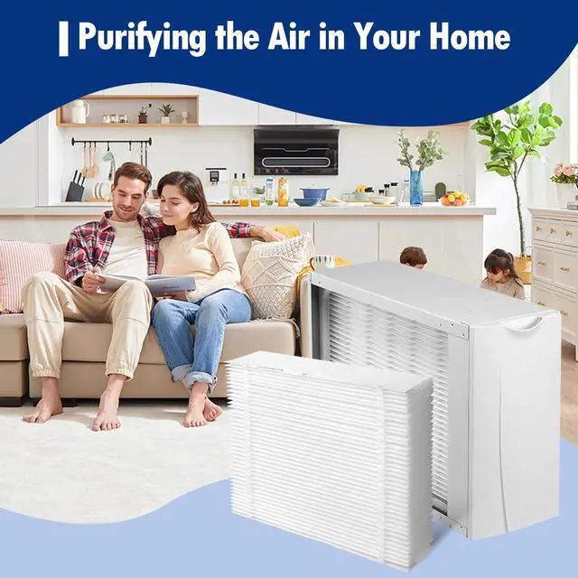 Alt view image 7 of 7 - 2-Pack 201 Replacement Furnace Filter Compatible with Aprilaire Space-Gard 2200,2250 Whole-House Air Purifier and X0445,MERV-10, 20x25x6 Air Filter
