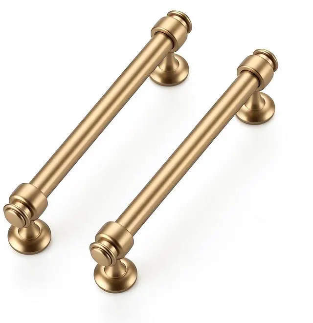 Main image of 12 Pack Champagne Bronze Cabinet Handles, 5" Hole Center Drawer Pulls | Solid Metal Drawer Pulls, Smooth Grip, Kitchen Cabinet Restyle, Dressers, Cupboards, Wardrobes, Hardware Projects, Home Use