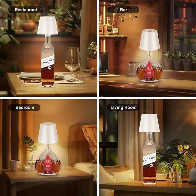 Alt view image 7 of 7 - Wireless Bottle Lamp,2026 New 3 Color Rechargeable Wine Bottle Lights for Bars Restaurants,Bedroom and Party Decor,LED Bottle Lights for Liquor & Wine Bottles (White, 1pc)