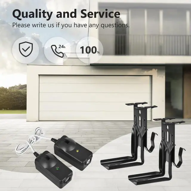 Alt view image 7 of 7 - 41A5034 Garage Door Sensor with Brackets, Replacement for Liftmaster Chamberlain Craftsman Garage Door Sensors, Safety Sensor Beam Compatible with Liftmaster Chamberlain Craftsman Garage Door openers