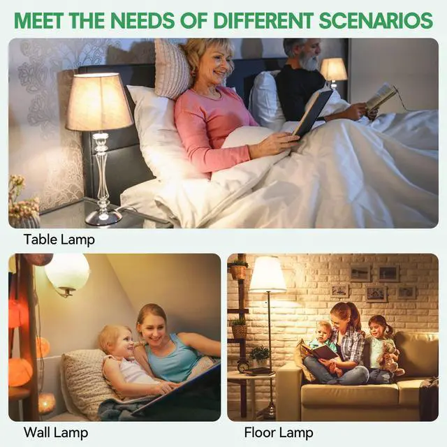 Alt view image 5 of 7 - 4-Pack 3-Way LED Bulb A19 E26, 50/100/150W Equivalent, 3000K Soft White