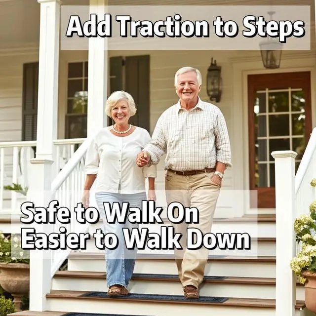 Alt view image 2 of 7 - 6pcs 8.5" x 30" Stair Treads for Dogs on Wooden Steps, Gray. | Outdoor Non Slip, Heat Insulation, Rubber, Runner Rug, Staircase Mat