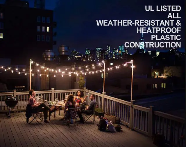 Alt view image 6 of 7 - String Lights, LED 25 Light Bulbs 25Ft G40 Globe String Lights with Bulbs for Indoor/Outdoor Commercial Decor